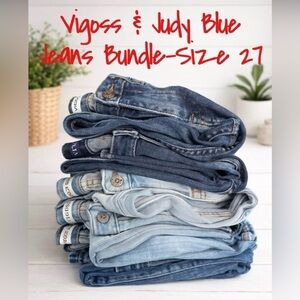 🔥💙🔥 5 Pairs Jeans Bundle-Vigoss (4) & Judy Blue (1) Size 27